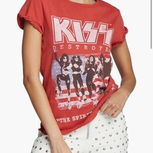 KISS Destroyer Red Graphic T-Shirt